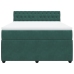 Cama box spring con colchón terciopelo verde oscuro 160x200 cm