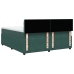 Cama box spring con colchón terciopelo verde oscuro 180x200 cm