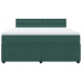 Cama box spring con colchón terciopelo verde oscuro 180x200 cm