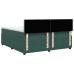 Cama box spring con colchón terciopelo verde oscuro 180x200 cm