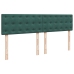 Cama box spring con colchón terciopelo verde oscuro 180x200 cm