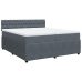 Cama box spring con colchón terciopelo gris oscuro 200x200 cm