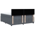 Cama box spring con colchón terciopelo gris oscuro 200x200 cm