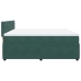 Cama box spring con colchón terciopelo verde oscuro 200x200 cm