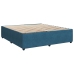 Cama box spring con colchón terciopelo azul 200x200 cm