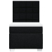 Cama box spring con colchón tela negro 90x190 cm