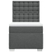 Cama box spring con colchón tela gris oscuro 90x190 cm
