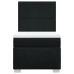 Cama box spring con colchón tela negro 90x200 cm