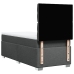 Cama box spring con colchón tela gris oscuro 90x200 cm