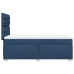 Cama box spring con colchón tela azul 90x200 cm