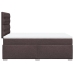 vidaXL Cama box spring con colchón tela marrón oscuro 120x190 cm