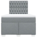Cama box spring con colchón tela gris claro 120x200 cm