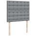Cama box spring con colchón tela gris claro 120x200 cm