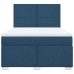 Cama box spring con colchón tela azul 140x190 cm