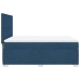 Cama box spring con colchón tela azul 140x190 cm