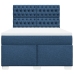 Cama box spring con colchón tela azul 140x190 cm