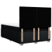 Cama box spring con colchón tela negro 140x200 cm