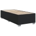 Cama box spring con colchón cuero sintético negro 80x200 cm