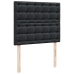 Cama box spring con colchón cuero sintético negro 120x190 cm