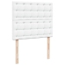 Cama box spring con colchón cuero sintético blanco 120x190 cm