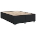 Cama box spring con colchón cuero sintético negro 140x190 cm