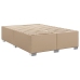 Cama box spring con colchón cuero sintético capuchino 140x190cm