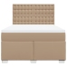 Cama box spring con colchón cuero sintético capuchino 140x200cm