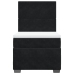 Cama box spring con colchón terciopelo negro 80x200 cm