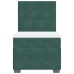 Cama box spring con colchón terciopelo verde oscuro 80x200 cm