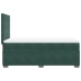 Cama box spring con colchón terciopelo verde oscuro 80x200 cm
