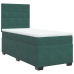 Cama box spring con colchón terciopelo verde oscuro 80x200 cm