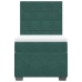 Cama box spring con colchón terciopelo verde oscuro 80x200 cm