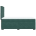 Cama box spring con colchón terciopelo verde oscuro 80x200 cm