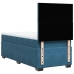 Cama box spring con colchón terciopelo azul oscuro 80x200 cm