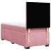 Cama box spring con colchón terciopelo rosa 80x200 cm