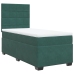 Cama box spring con colchón terciopelo verde oscuro 90x190 cm