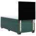 Cama box spring con colchón terciopelo verde oscuro 90x190 cm