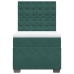 Cama box spring con colchón terciopelo verde oscuro 90x190 cm
