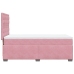 Cama box spring con colchón terciopelo rosa 90x190 cm