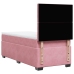 Cama box spring con colchón terciopelo rosa 90x190 cm