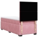 Cama box spring con colchón terciopelo rosa 90x200 cm