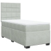 Cama box spring con colchón terciopelo gris claro 90x190 cm