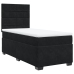 Cama box spring con colchón terciopelo negro 90x200 cm