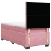 Cama box spring con colchón terciopelo rosa 90x200 cm