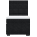 Cama box spring con colchón terciopelo negro 100x200 cm