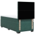 Cama box spring con colchón terciopelo verde oscuro 100x200 cm