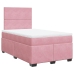 Cama box spring con colchón terciopelo rosa 120x190 cm