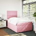 Cama box spring con colchón terciopelo rosa 120x190 cm