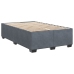 Cama box spring con colchón terciopelo gris oscuro 120x190 cm