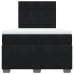 Cama box spring con colchón terciopelo negro 120x190 cm